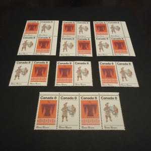22 sellos postales canadienses nuevos, surtidos, de 8 centavos, de los indios algonquinos, de 1972