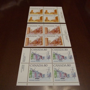 Conjunto de 3 esquinas de bloque de placa sin usar de 1977-82, la serie definitiva de la calle