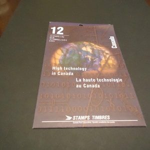 Folleto de sellos postales canadienses - High Technology Industries, 12 sellos de 45 centavos de 1996