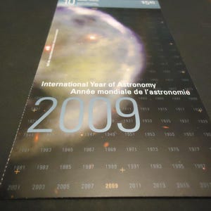 Sellos postales canadienses nuevos. 54 centavos - Folleto de 10 sellos. Año Internacional de la Astronomía Canadiense, 2009.