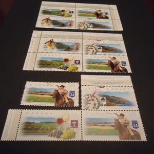 12 sellos postales canadienses, 2 esquinas de bloque de placa y 4 sellos - viajes panorámicos por carretera - 1997