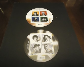 2 Mint Canadian Recording artist souvenir sheets 4x54 cent and 4xP-2009,2011