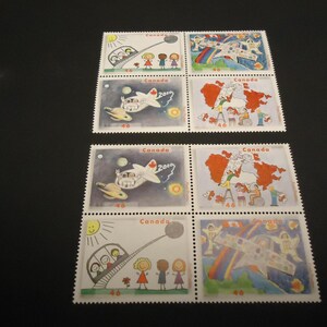 8 sellos postales canadienses nuevos de 2000 a 46 centavos Estampando el futuro