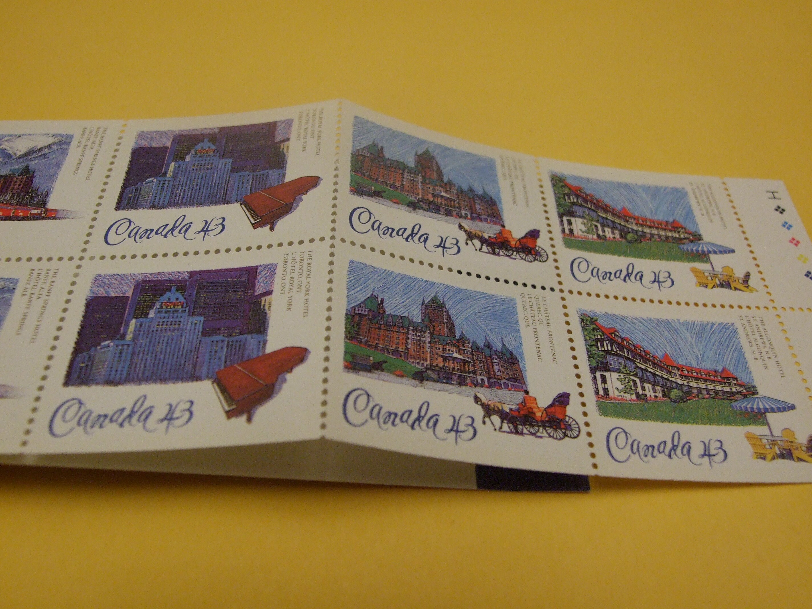 Mint Canadian postage stamps .43 centbooklet of 10 stamps celebrating