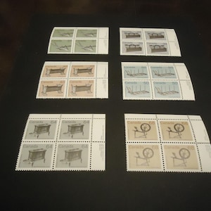 6 narożników bloku znaczków pocztowych kanadyjskich MINT - artefakt o średniej wartości, 1984-87