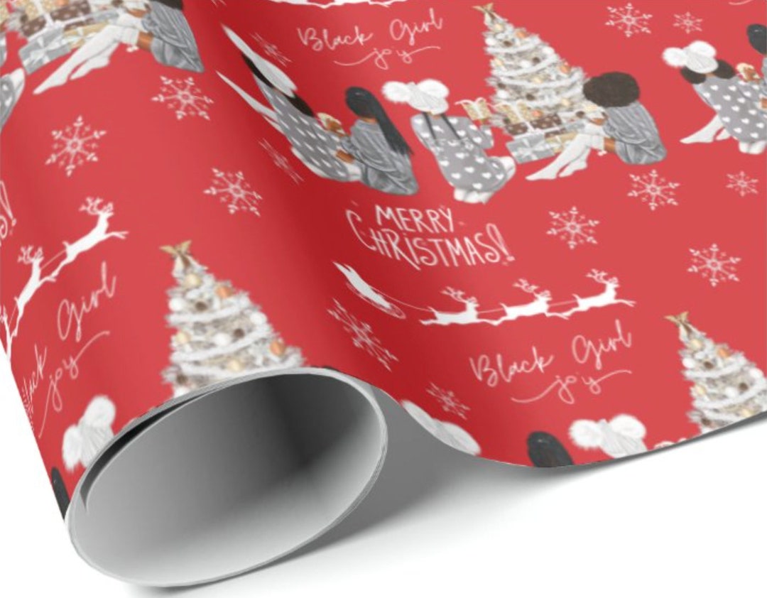 Black Girl Joy Christmas Wrapping Paper Etsy