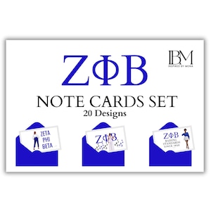 Zeta Phi Beta Note Cards Variety Pack (20)