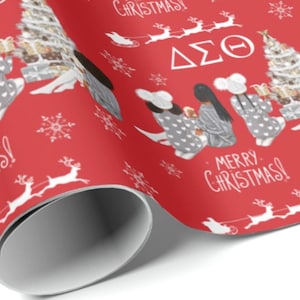 Delta Sigma Theta Wrapping Paper - Christmas with Sorors