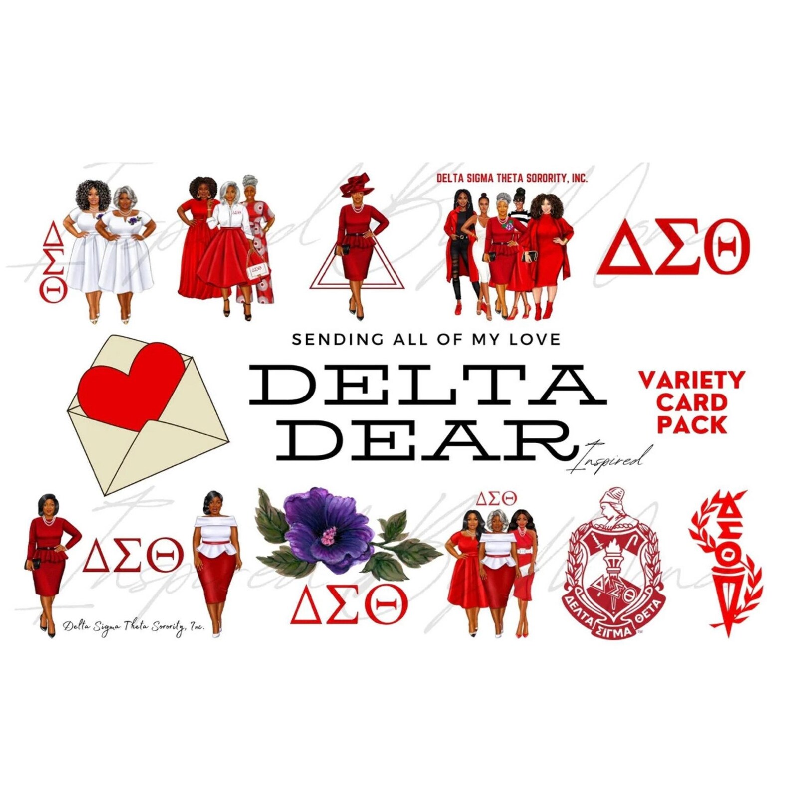 DST Variety Greeting Card Pack 10 Delta Dear INSPIRED Etsy