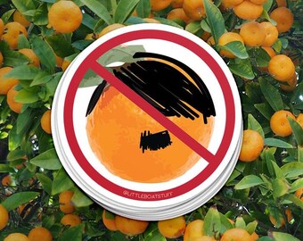 ANTI TANGERINE HITLER - vinyl sticker - political, resist, leftist, Trump