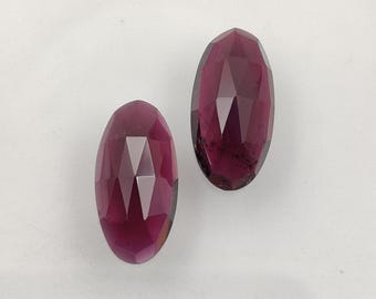 Naturlig röd granat fasetterad par 8 x 16 mm fasetterad skiva lös ädelsten ren röd granat smyckestillverkning