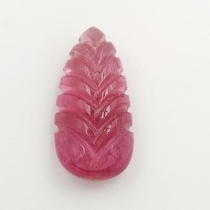 100% Natural Pink Tourmaline Gemstone Carving, Tourmaline Laef Carving, Hand Carved Tourmaline, Fancy Carving For Jewelry Crafts
