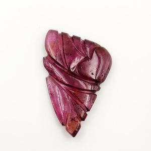 Natural Pink Tourmaline Fancy Carved Stone 25x15 mm Natural Loose Gemstone Carving | Intense Pink Tourmaline For Jewelry Making
