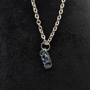 Natural Aquamarine Leaf Necklace, Hand Carved Leaf, Blue Aquamarine Pendant Necklace