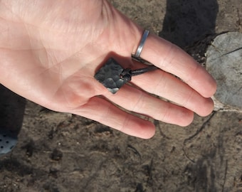 Hand forged square pendent