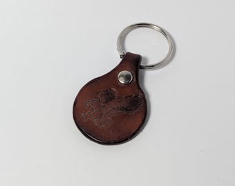 Treated Leather Key Ring