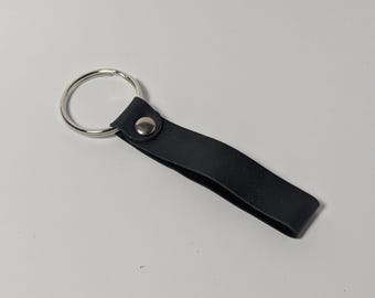Leather ribbon key rings
