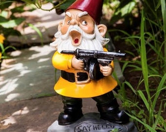 Garden Gnome With Gun (Say Hello to My Little Friend!)