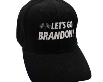 Let's Go Brandon Custom Embroidered Hats (Black)