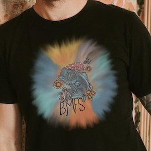 Billy Strings BMFS Goat  Bass Fish Butterfly Sunflower Bluegrass Music Tie Dye Hippie Hippy Outfit Graphic Tee
