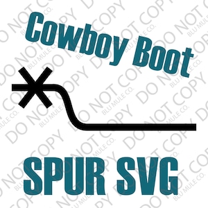 Cowboy Boot Spur Vee Merk svg| Digital Instant Download svg voor Cricut of snijmachines | westelijk rundvee merk