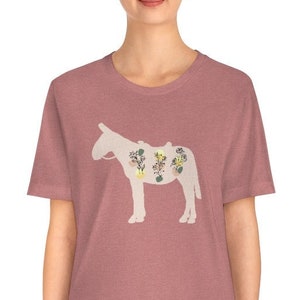 Boho Flower Mule Tee, Mule tshirt , Mule Graphic Tee, Western Tee , Western graphic Tee Muleskinner, Botanical Graphic Tee