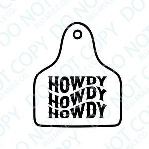 Howdy Svg Cattle Ear Tag SVG Cattle Brand SVG Digital download svg for cricut Cattle Brand svg - western svg - Brandin SVG