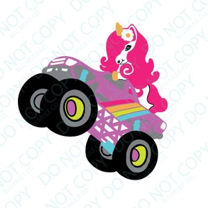 Monster Truck Einhorn Layered SVG Digital Download