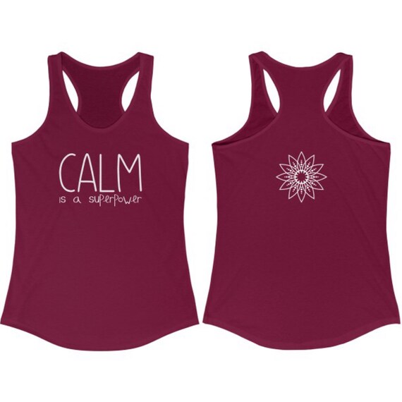 Calm is a Superpower Yoga Tank Top Yoga Graphic Tank Top Yoga