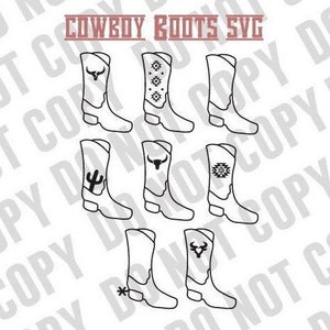 Cowboy Boots SVG Digital Download svg  western svg cactus svg  longhorn svg aztec svg western clipart svg