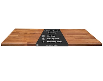 Lovendo Handmade Solid Wood Table Top/Butcher Block Counter Top 45‘‘ x 23.6‘‘ / 60'' x 23.6'' inch Thickness 1.18'' with Mat Oil Finish