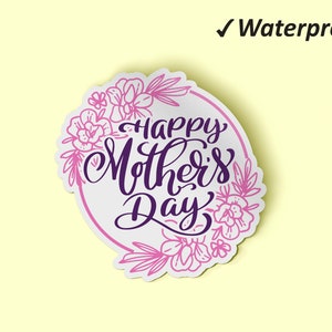 Happy Mom’s Day Sticker Bundle | Autocollants Mama, fête des mères, autocollants pour ordinateur portable, autocollants imperméables et à l’huile