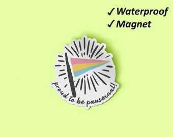 Proud To Be Pansexual Magnet Pack | Love Wins, LGBTQ Pride, Refrigerator Magnets, Magnets For Office, Fade Resistant Magnets, Waterproof