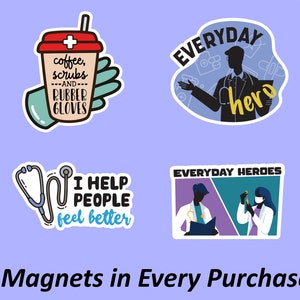 Nursing Magnets | Medical Magnets, Health Care Workers, Decorative Magnets, Magnets Bundle, Water Resistant, Cute Magnets