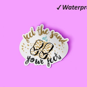 Feel The Sand At Your Feet Summer Stickers Set | Beach Fun, Laptop Stickers, Aloha, Sticker Sheets, Oilproof and Waterproof Stickers