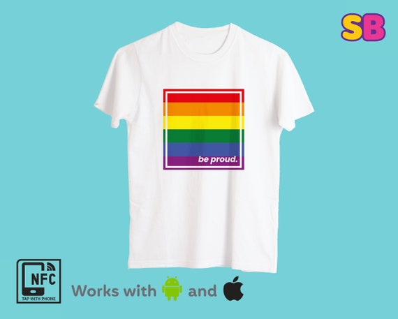 Perder tarjeta jugo Camiseta Pride Flag / Camiseta con NFC RFID Orgullo LGBT - Etsy España