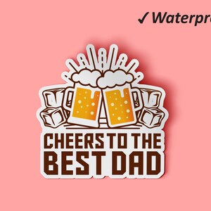 To The Best Dad Sticker Set | Cooler Papa, Vatertagsgeschenk, Bastelsticker, Vinyl Sticker, Wasserfest und lichtbeständige Aufkleber