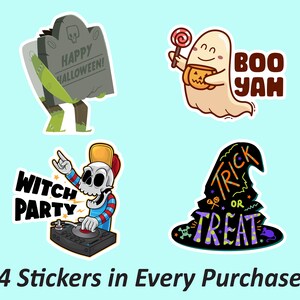 Halloween Heks Stickers, Sticker Bundel, Halloween Traktaties Sticker, Leuke Ghost Scrapbook Sticker, Vinyl Sticker Set, Fade Resistant Sticker