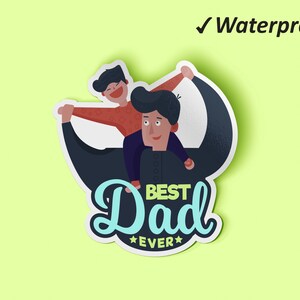 Best Dad Ever Sticker Pack | Father&#39;s Day Gift, Packaging Stickers, Sticker Book, Dad&#39;s Day, Waterproof Stickers, Fade Resistant