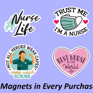 Medical Worker | Nursing Magnets, Health Care Magnets, Magnet Decorations, Magnet Pack, Fun Magnets, Waterproof Magnets