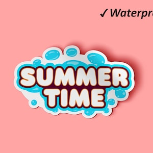 Summertime Stickers Set | Aloha, Vinyl Stickers, Summer, Laptop Sticker, Travel Gifts, Waterproof Stickers, Oilproof