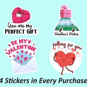 In Love With You Sticker | Be Mine Sticker, Valentines Sticker Pack, Valentines Gift Sticker, Sticker Set, Bujo Sticker, Waterproof Sticker