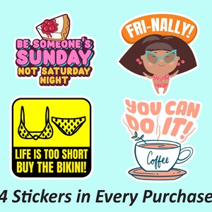 Citations Sticker Pack, Sticker Bundle, Funny Phrases Stickers, Mignons Autocollants vinyle, Autocollants pour ordinateur portable, Résistant à la décoloration, Autocollants imperméables