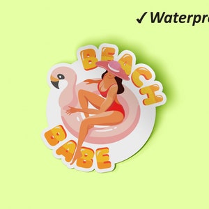Beach Babe Stickers Pack | Sticker, Summer Decor, Planner Stickers, Beach Fun, Beach, Waterproof Stickers, Oilproof