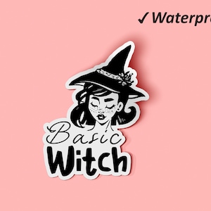 Basic Witch Sticker Pack | Autocollant Girl Power, Autocollants de journal, Feuille d’autocollants, Autocollants pour ordinateur portable, Autocollants résistants à la décoloration