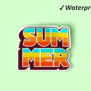 Summer Stickers Pack | Summer, Beach, Laptop Stickers, Sticker Sheet Pack, Vinyl Sticker, Oilproof and Waterproof Stickers