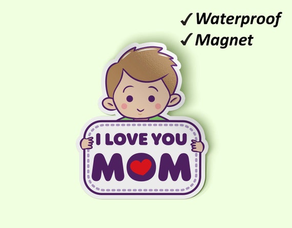I Love You Mom Magnet Bundle Cadeaux de la fête des Mères, Mini