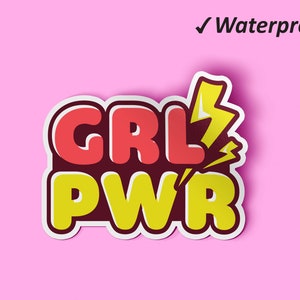Süße Girl Power Sticker | Damen Sticker Bundle, Süße Sticker, Laptop Sticker, Wasserfeste Sticker