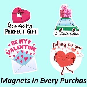 Valentinstag Love Magnet | Happy Heart Magnet, Geschenkmagnet, Falling for You, Kühlschrankmagnet Pack, Dekorativer Magnet, Lichtbeständiger Magnet