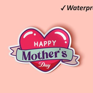 Conjunto de adesivos de feliz dia das mães | Adesivos para mamãe, presentes de dia das mães, adesivos fofos, adesivos à prova d&#39;água e resistentes ao desbotamento